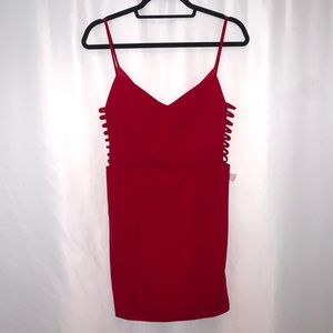 Jump Apparel Red Cut Out Sides Sexy Mini Dress Size Medium